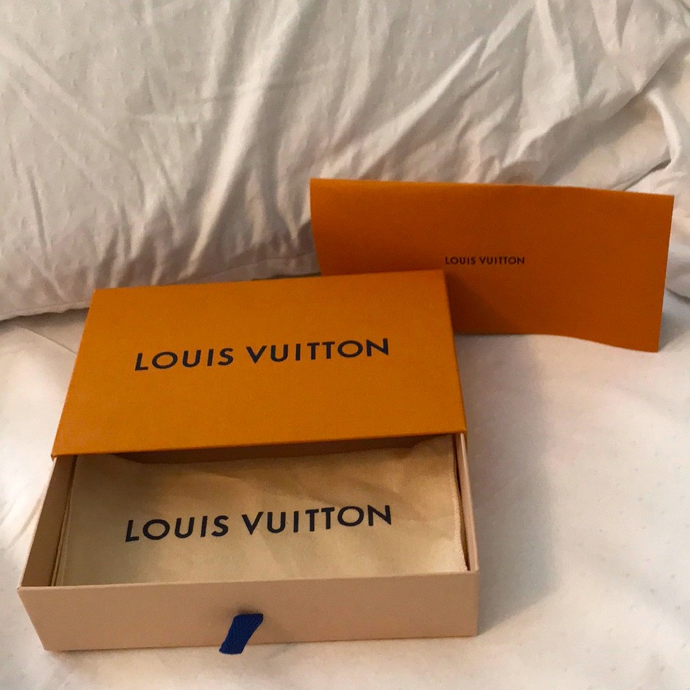 Louis Vuitton box and dust bag from a evening purse